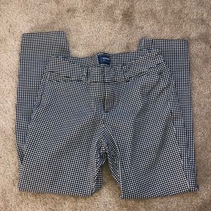 Gingham ankle jeans